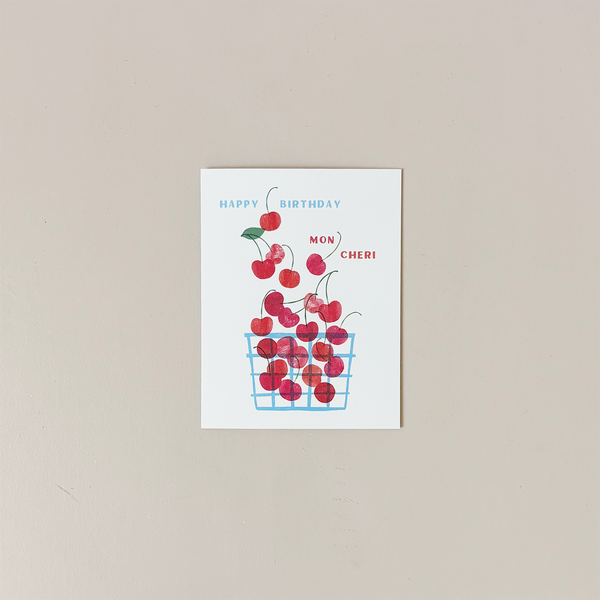 Birthday Cherries Note Card