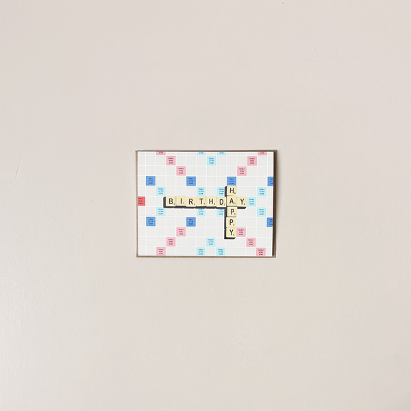 Happy Birthday Scrabble Note Card