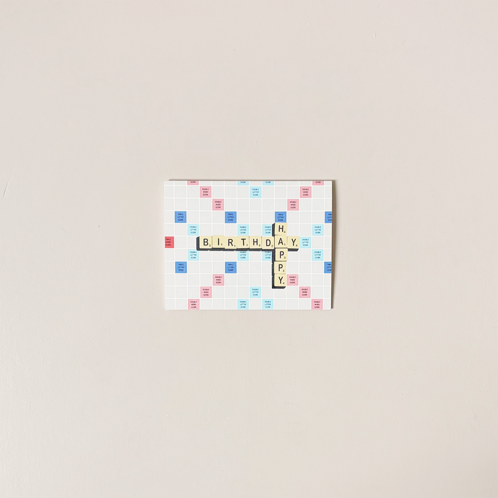 Happy Birthday Scrabble Note Card