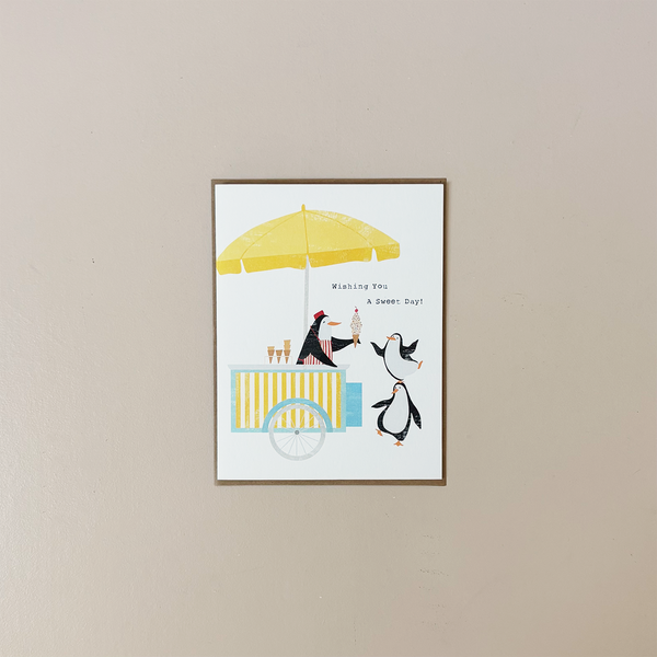 Ice Cream Penguins Note Card