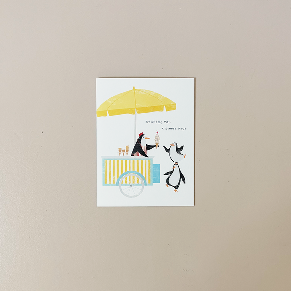 Ice Cream Penguins Note Card