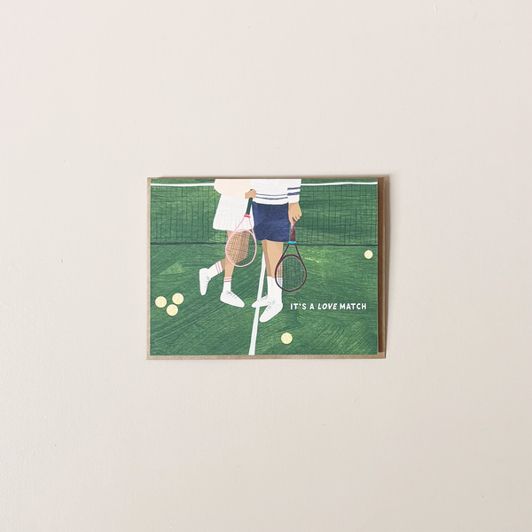 It's A Love Match Note Card