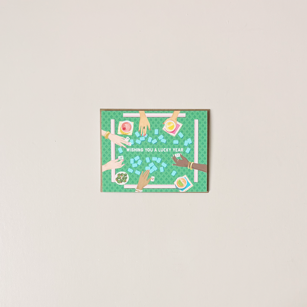 Lucky Year Mahjong Note Card