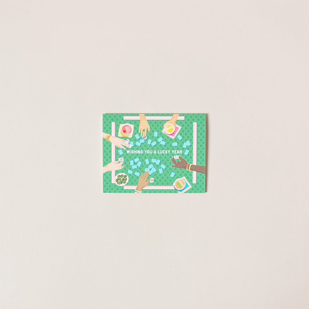 Lucky Year Mahjong Note Card