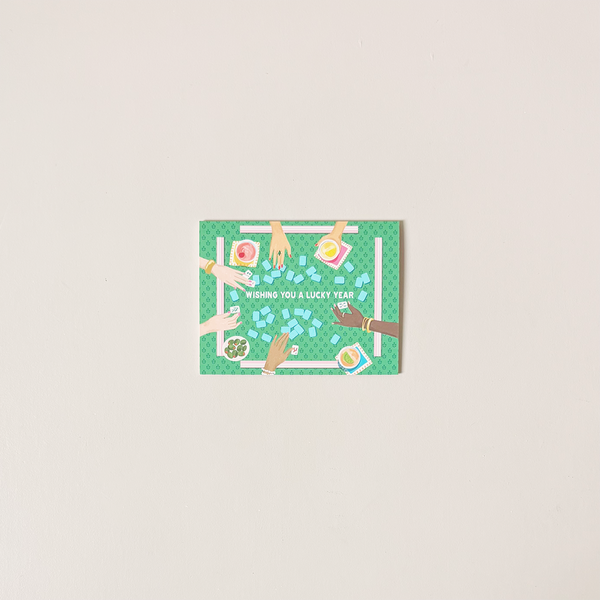 Lucky Year Mahjong Note Card