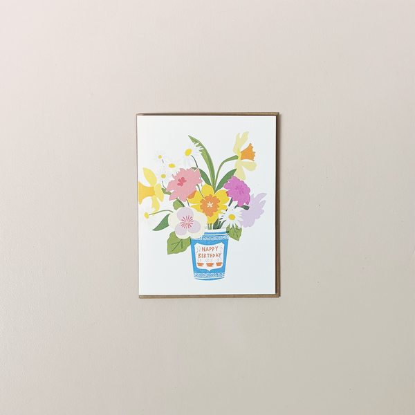 NYC Coffee Cup Bouquet Note Card