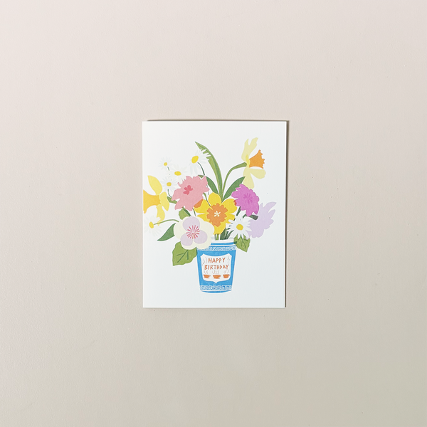 NYC Coffee Cup Bouquet Note Card