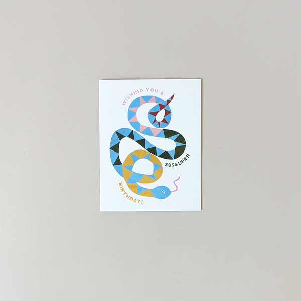 Ssuper Birthday Snake Note Card