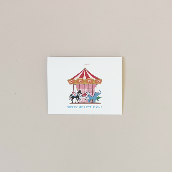 Welcome Little One Carousel Note Card