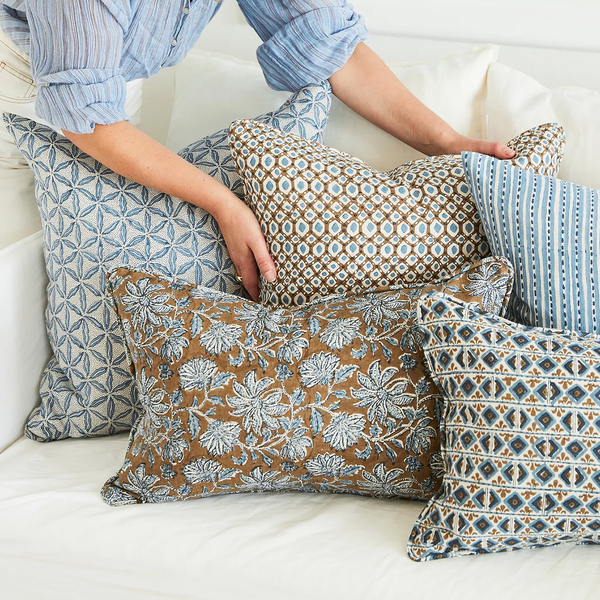 Osaka Azure Pillow Cover 22" x 22"