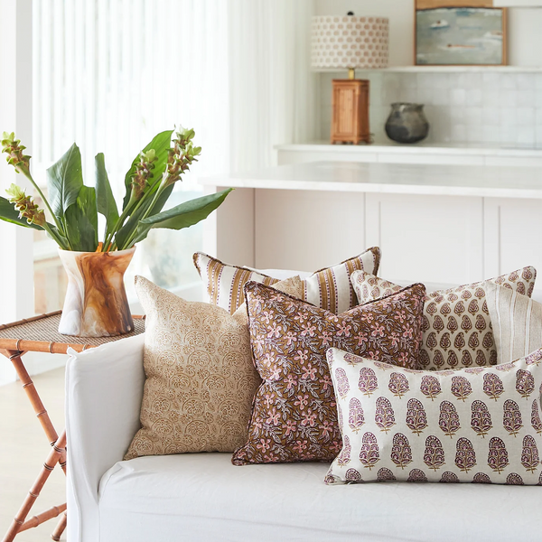 Zardosi Moonflower Pillow Cover 14" x 22"