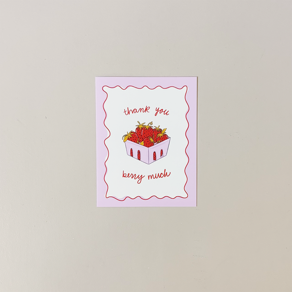 Thank You Berry Much Note Card