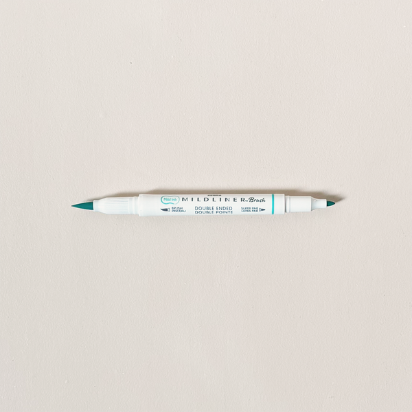 Mildliner Double Ended Brush Pen Summer Green