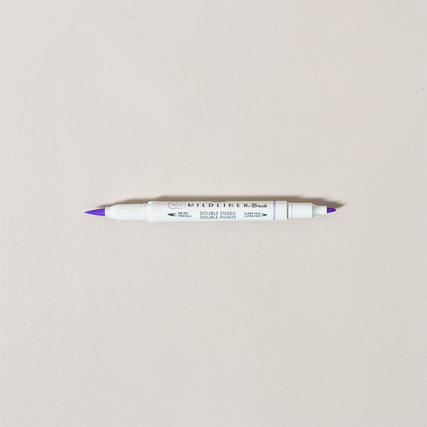 Mildliner Double Ended Brush Pen Violet