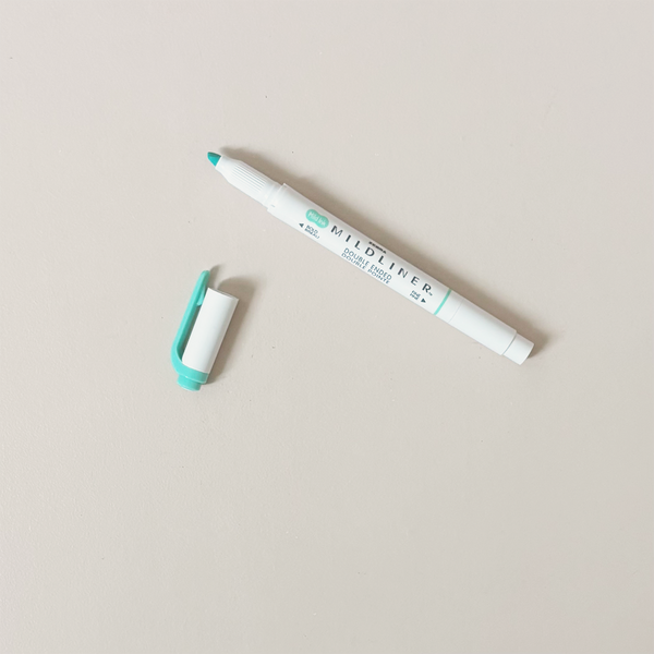 Mildliner Double Ended Highlighter Blue Green