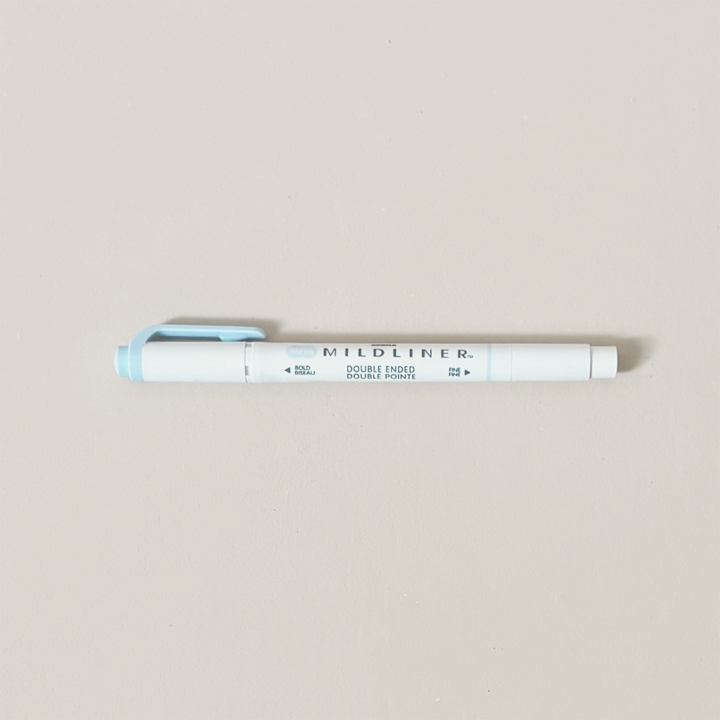Mildliner Double Ended Highlighter Soda Blue