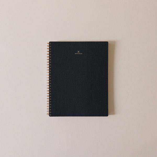 Charcoal Gray Notebook Lined