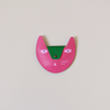 Cat Pocket Purse Pink/Green