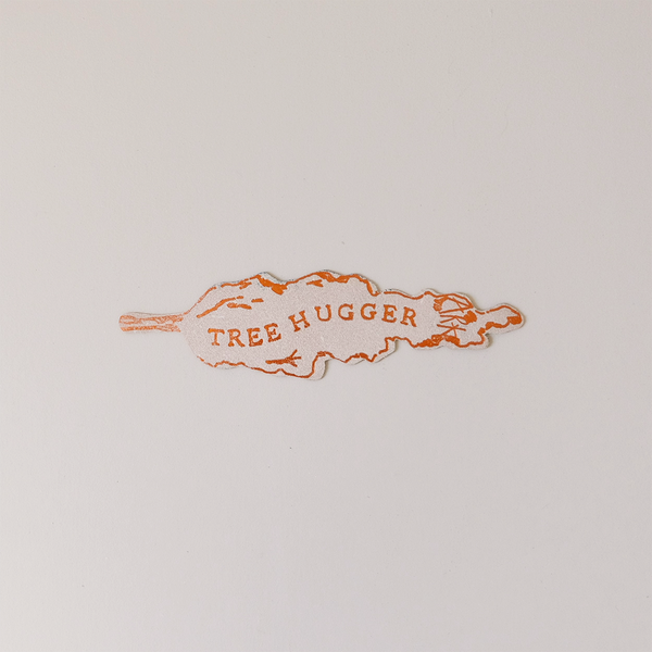 Tree Hugger Leather Bookmark