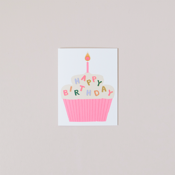 Happy Birthday Cupcake Note Card