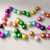 Colorful Glass Ball Garland on Silver