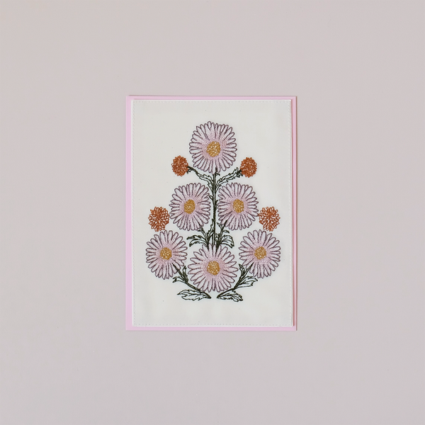 Daisy Bouquet Embroidered Note Card