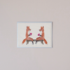 Smitten Foxes Embroidered Note Card