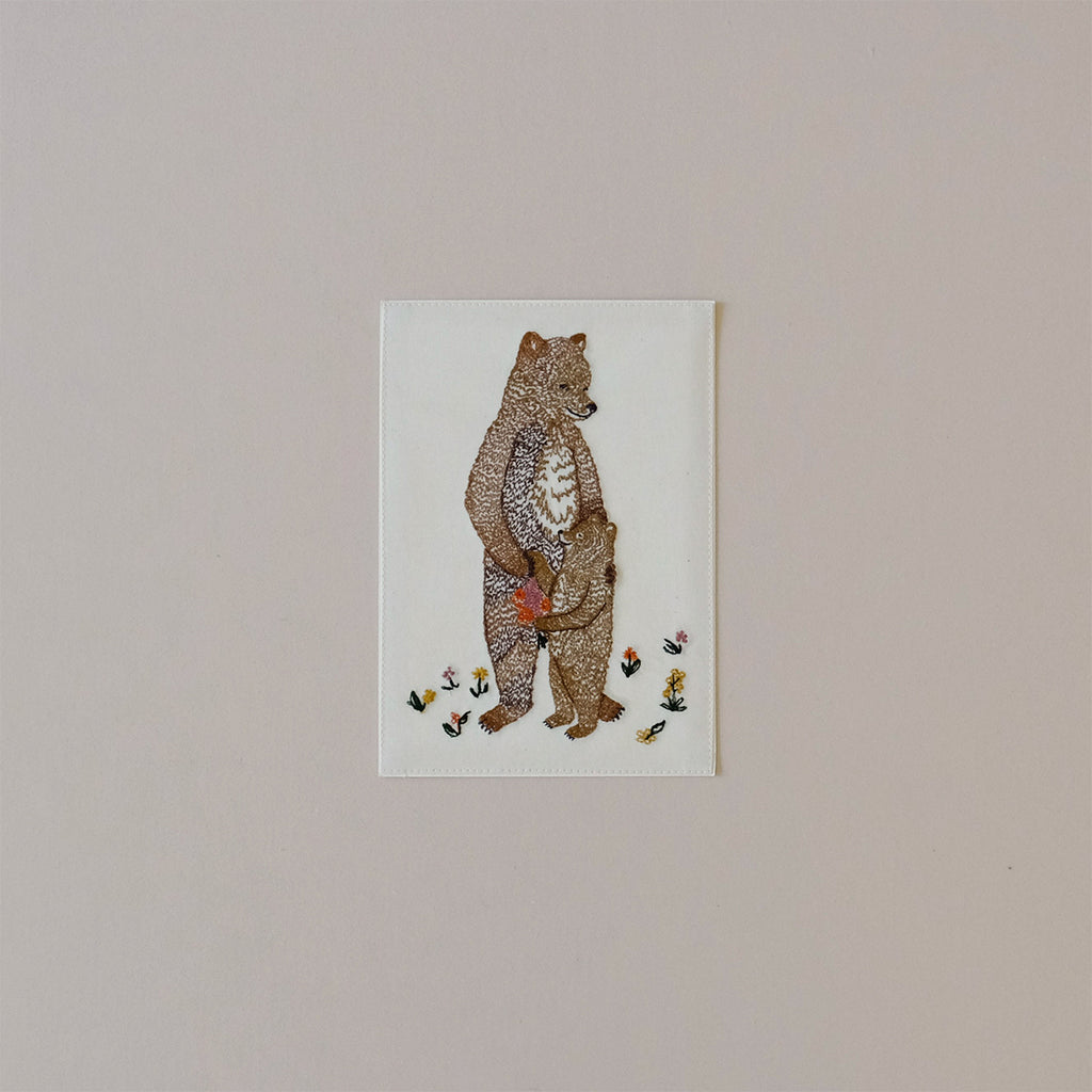 Mama Bear & Cub Embroidered Note Card