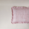 Ruffled Edge Boudoir Pillow Cover Pink Dot