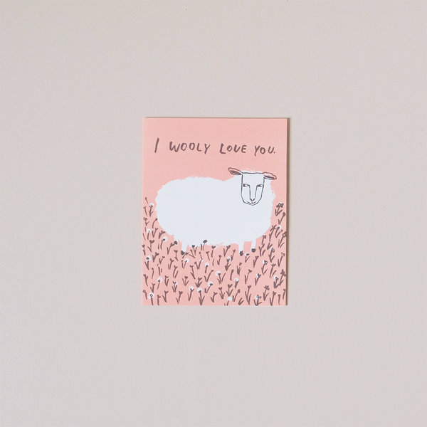 Wooly Love You Sheep Note Card