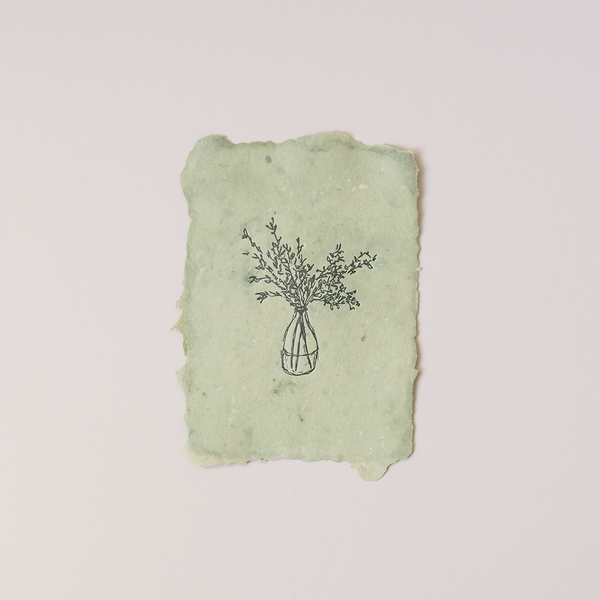 Vase with Olive Branches Print