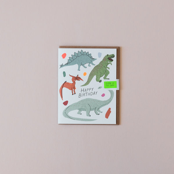Dinosaurs Happy Birthday Note Card