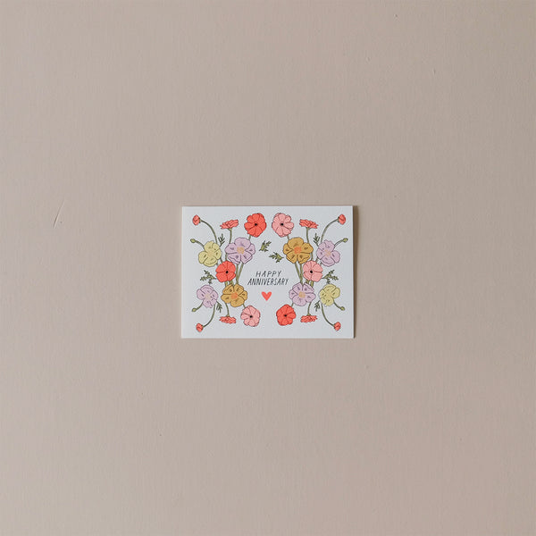 Happy Anniversary Poppies Note Card