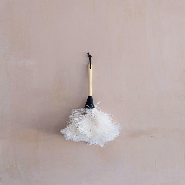 Cream Feather Duster Small