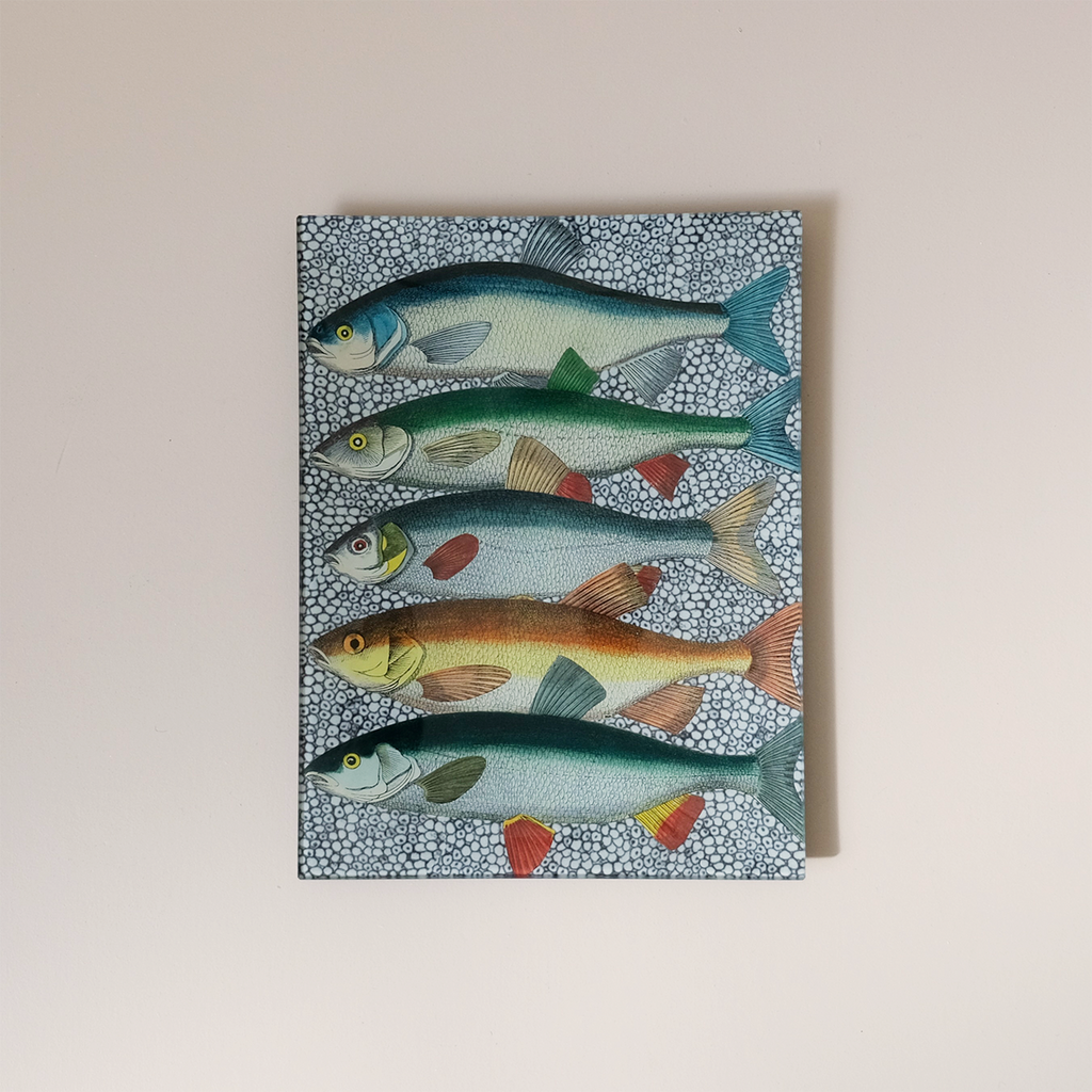 8"x10.5" Rectangle Dish, Some Fish