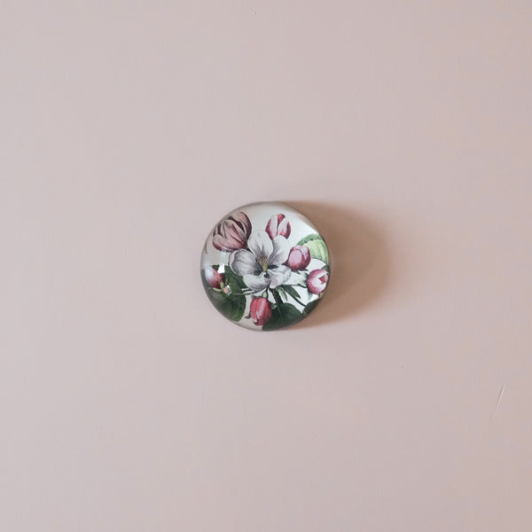 Dome Paperweight, Beach Rose