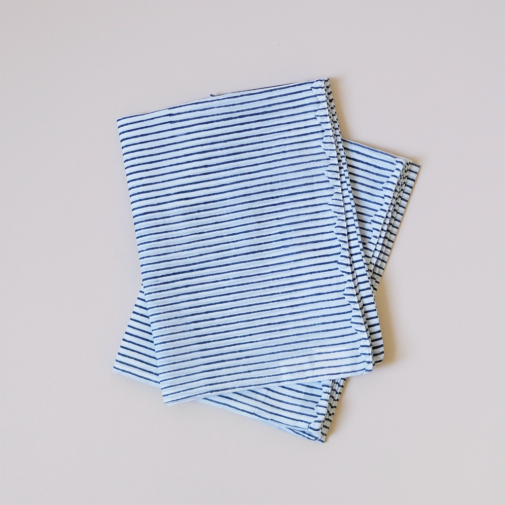 Standard Pillowcase Indigo Stripe