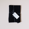 Linen Crossback Apron Black