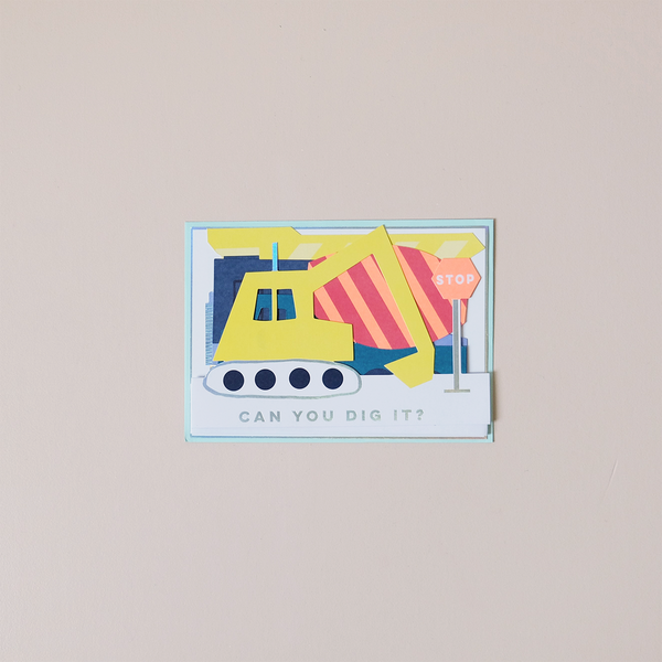 Construction Concertina Note Card