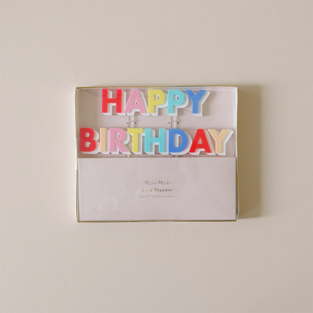 Happy Birthday Acrylic Cake Topper for Birthday Cake Decoration