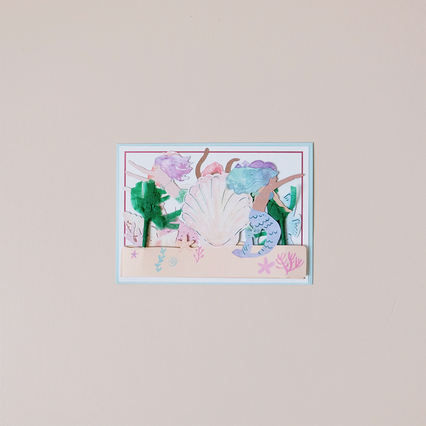 Mermaid Concertina Note Card