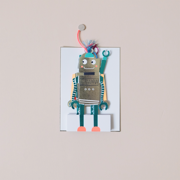Robot Concertina Note Card