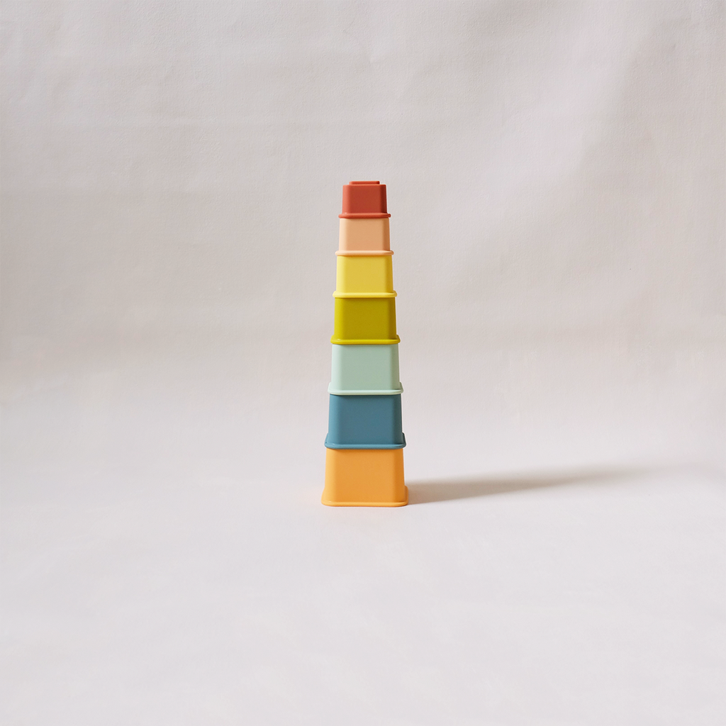 Square Silicone Stacking Cups