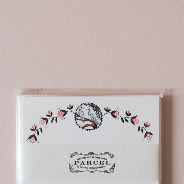 Bird Rose Note Card Set