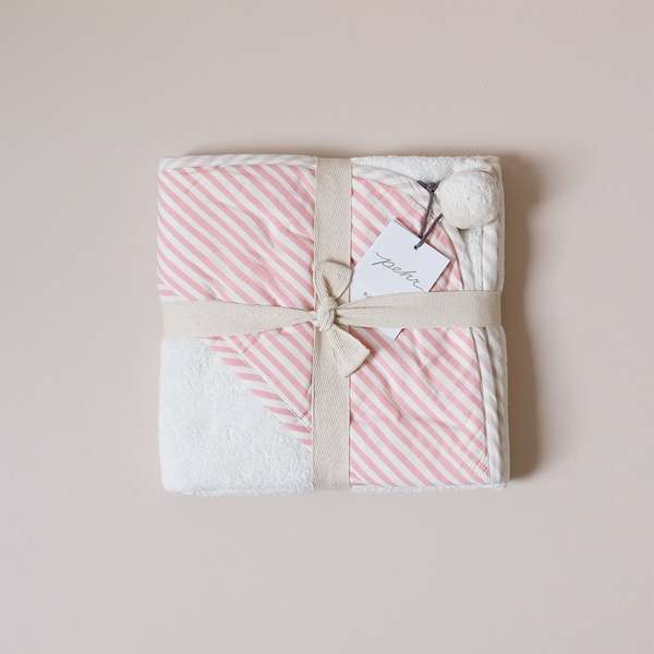 Hooded Towel Petal Stripe
