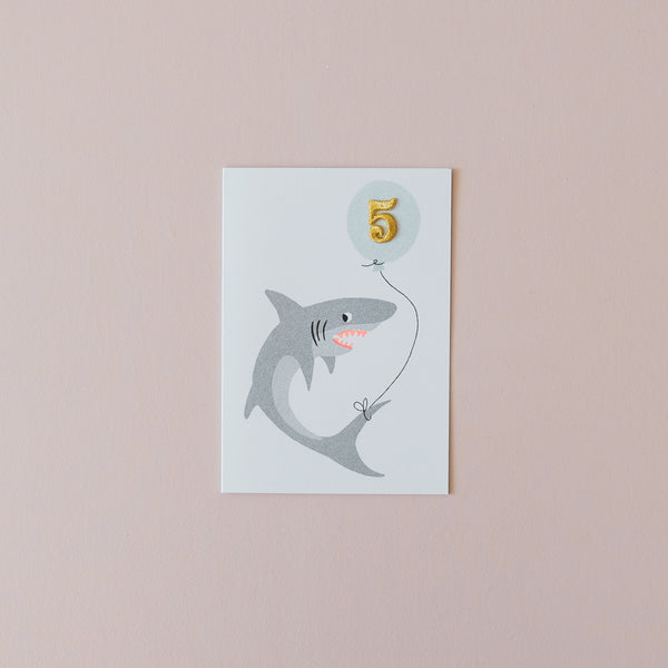 Shark 5th Birthday Note Card
