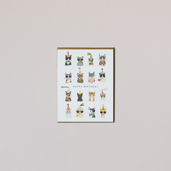 Cool Cats Birthday Note Card