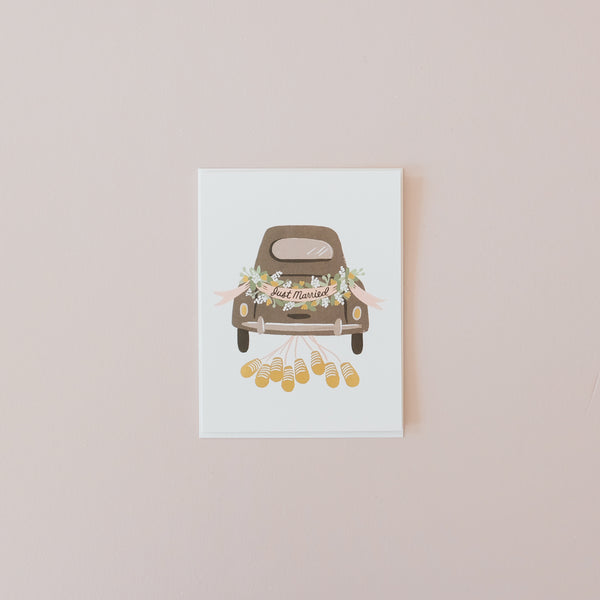 Just Married Getaway Note Card