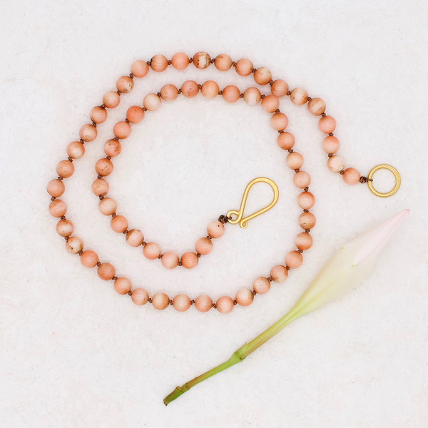 Antique Italian Pink Coral Necklace