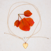 Golden Large Heart Milagro Necklace